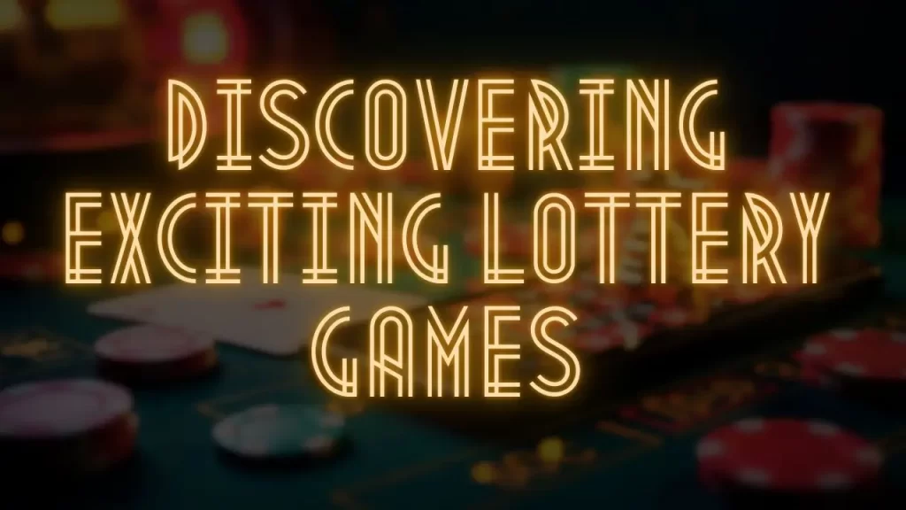 illustration text 'discovering lottery games'