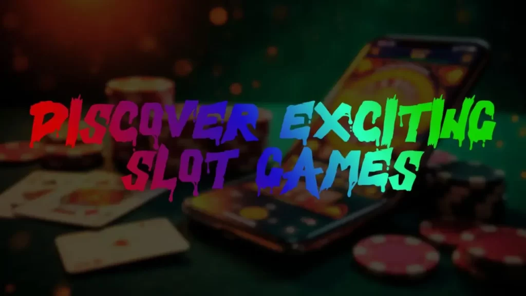 illustration text 'discover exciting games'